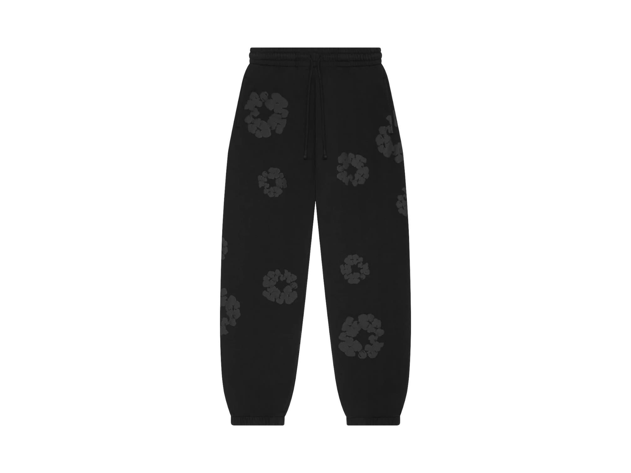 Denim Tears Cotton Wreath Sweatpants Black Monochrome